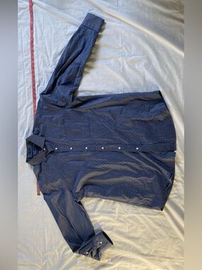 Tommy Hilfiger Navy Microdot Button-Down Shirt